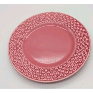 bordallo pinheiro Bicos Pink Hearts Salad Plate Lunch Side Love